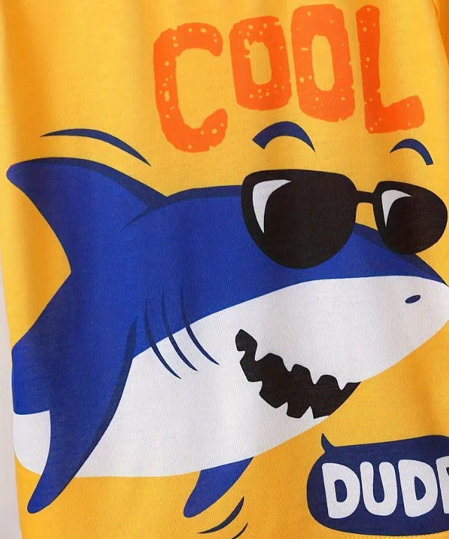 Cool Dude Blue Shark Graphic Tee