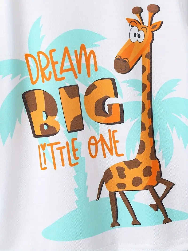 Dream Big Giraffe Graphic Tee