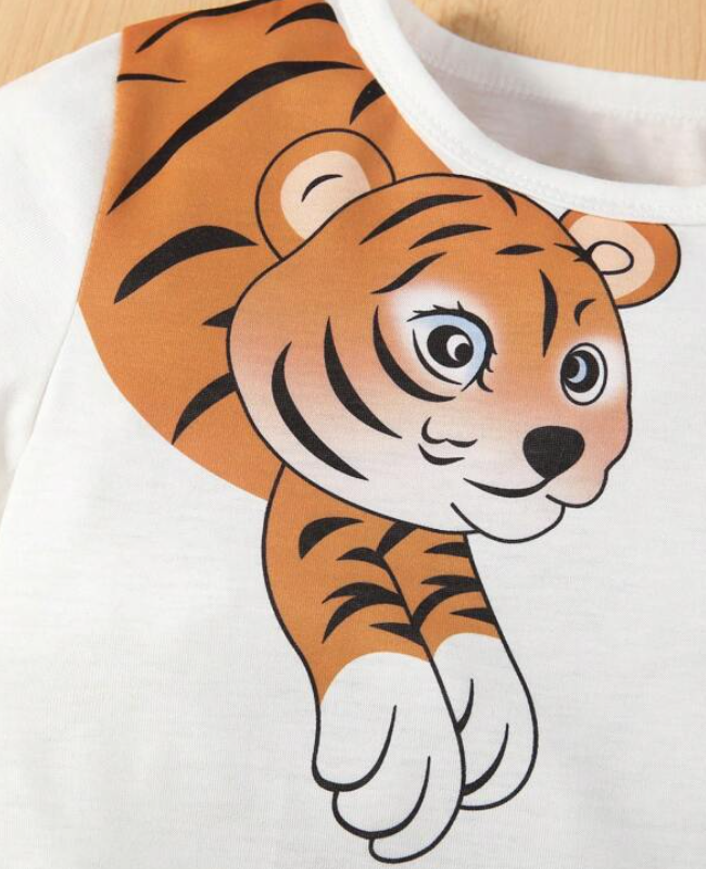 Cute Mini Tiger Graphic Set