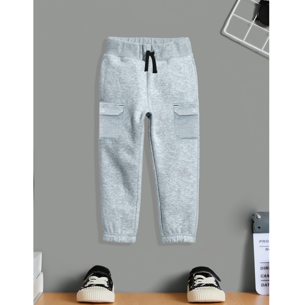 Grey Pockets Kids Trouser