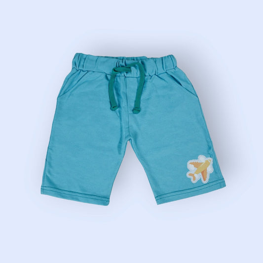 Basic Turquoise Plain Shorts