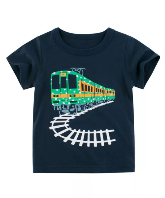 Green Train Graphic Tee