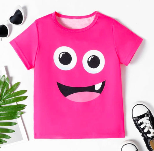 Smile Graphic Tee Pink