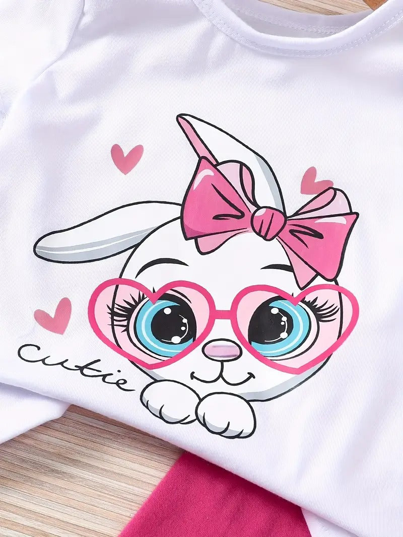 Pink Bow Cutie Cat Graphic Set