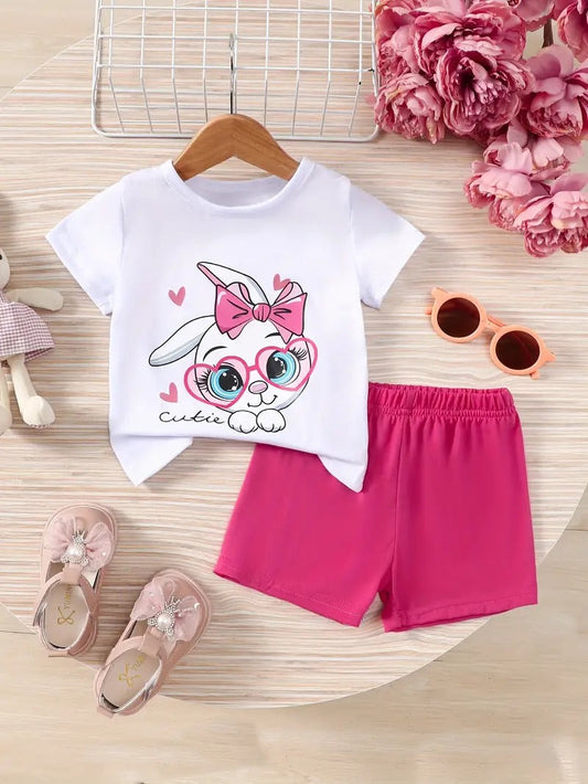 Pink Bow Cutie Cat Graphic Set