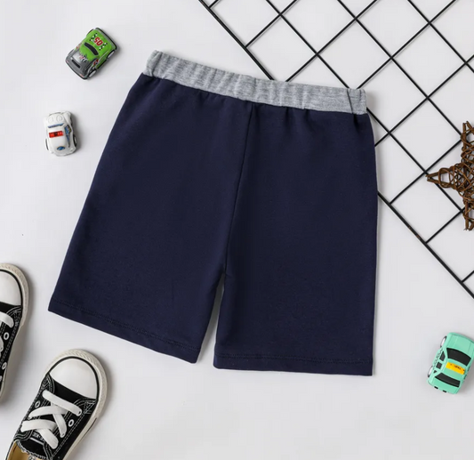 Racing Sport Car Shorts (Navy Blue)