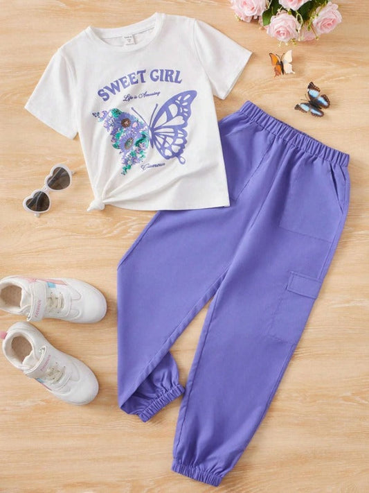 Sweet Girl Butterfly Tracksuit
