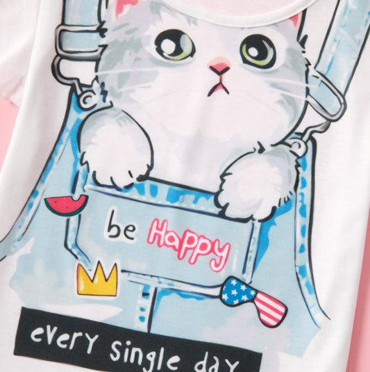 Be Happy Every Single Day Cat Tee