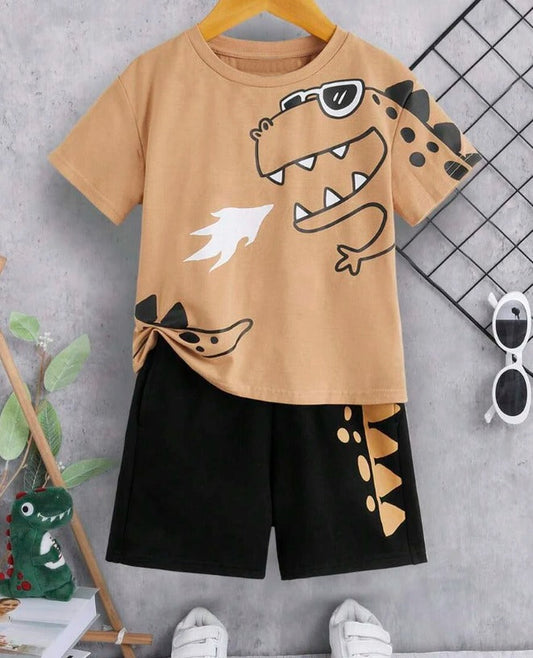 Cool Brown T Rex Graphic Set