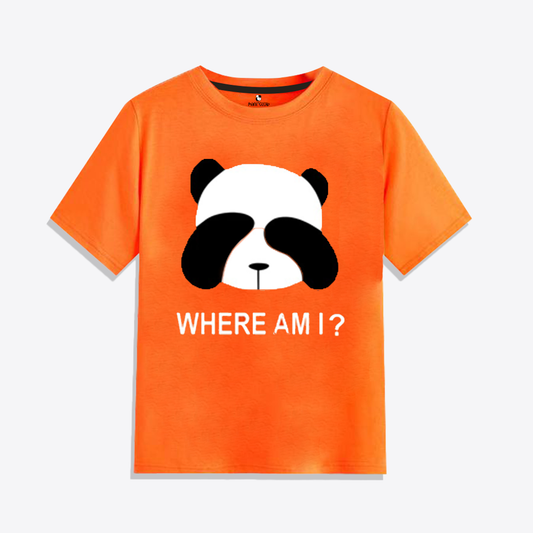 Orange panda kids t-shirt